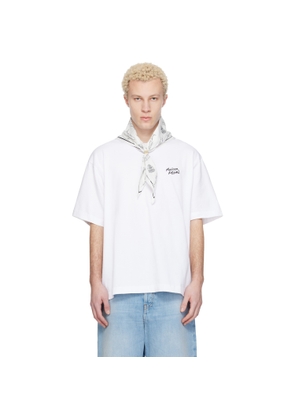 Maison Kitsuné White 'Maison Kitsuné' Handwriting Oversize T-shirt