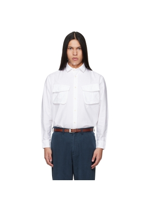 Barbour White Arnham Oversized Oxford Jungle Shirt