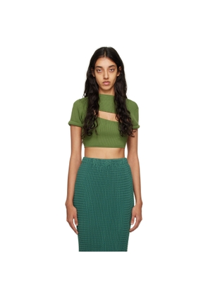 Christopher Esber Green Slashed T-Shirt