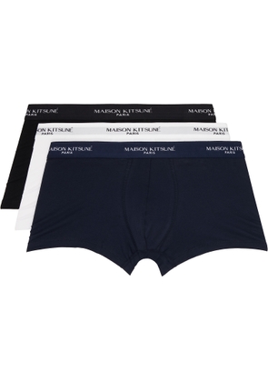 Maison Kitsuné Three-Pack Multicolor Maison Kitsune Paris Boxer Briefs