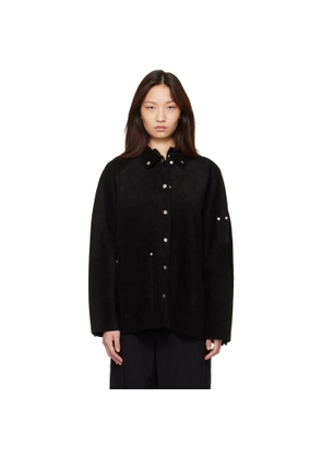 Studio Nicholson Black Dash Suede Jacket