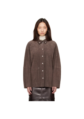 Studio Nicholson Brown Dash Suede Jacket