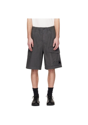 C.P. Company Gray Micro-Reps Boxy Lens Shorts