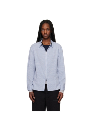 POST ARCHIVE FACTION (PAF) Blue Zip Shirt