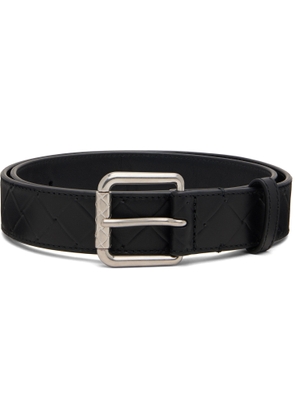 Bottega Veneta Black Intrecciato Stamp Belt