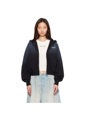 Palm Angels Black 'Milan LA' Crop Zip Hoodie