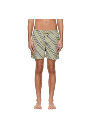 Burberry Green Check Swim Shorts