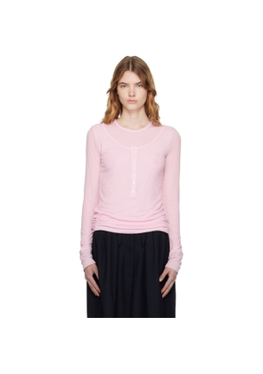 OPEN YY Pink Layered Lounge Henley