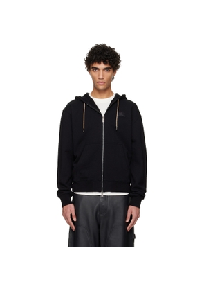Burberry Black Rory Check Patch Hoodie