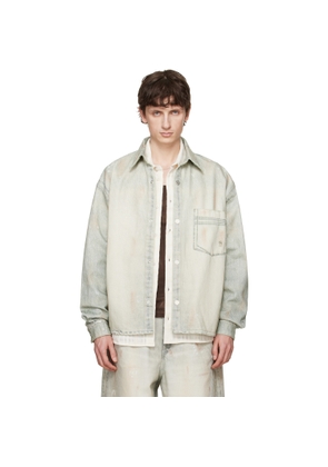 Won Hundred Blue Maza Printed Denim Shirt