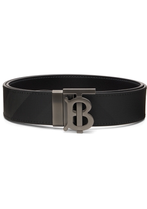 Burberry Black Check TB Reversible Belt