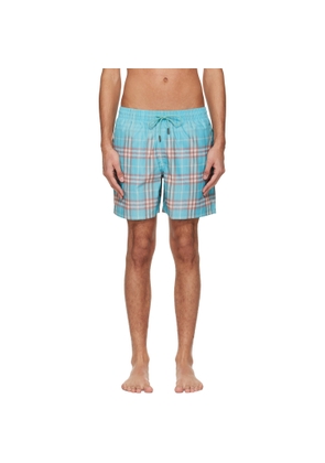 Burberry Blue Gradient Check Swim Shorts
