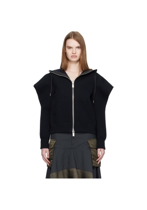 sacai Black Sponge Sweat Hoodie