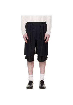 Edward Cuming Black Exploded Lining Shorts