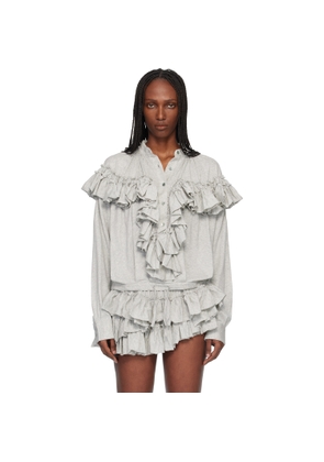 Dries Van Noten Gray Blouse