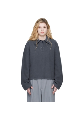Rier Gray Fleece Polo
