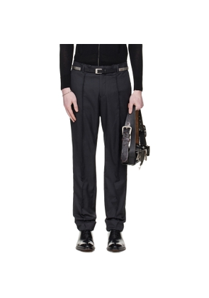 HODAKOVA Grey Horse Hair Suit Trousers