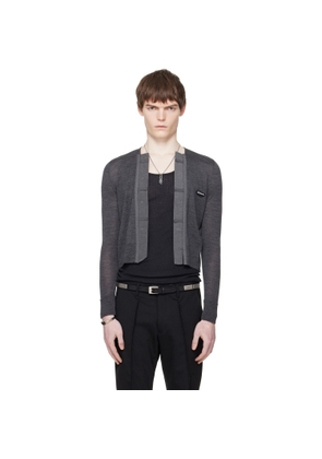 HODAKOVA Gray Knitted Long Sleeve Cardigan