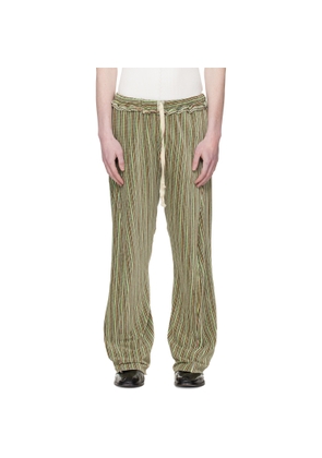Edward Cuming Green Twisted Track Pants