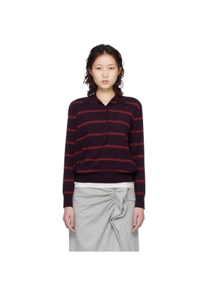 Dries Van Noten Purple Merino Wool Polo