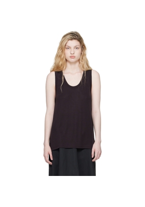 Studio Nicholson Burgundy Votan Jersey Tank Top