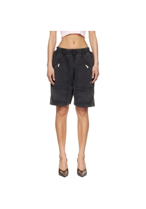 Off-White Black Bookish Big Pkt Cargo Sweat Shorts