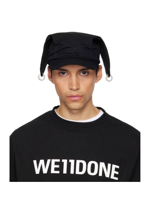 We11done Black Ear Detailed Cap