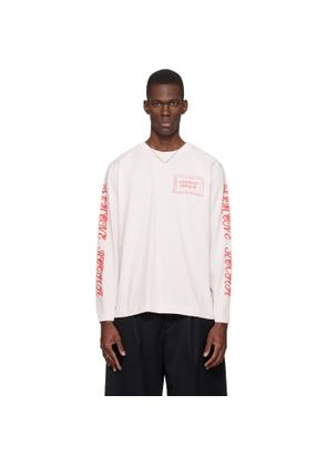Simone Rocha Pink Pillowcase Logo Print Long Sleeve T-shirt