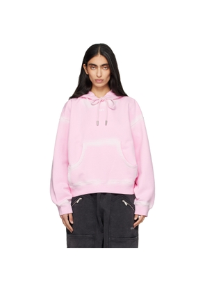 Off-White Pink Spray Off Stamp Over Hoodie