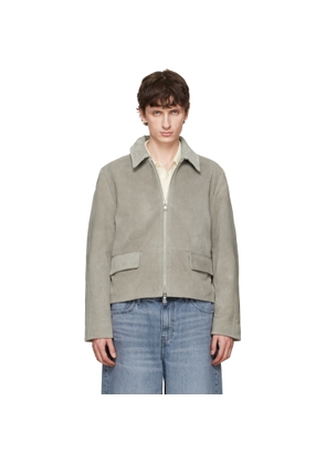 Won Hundred Gray Denzel Suede Leather Jacket