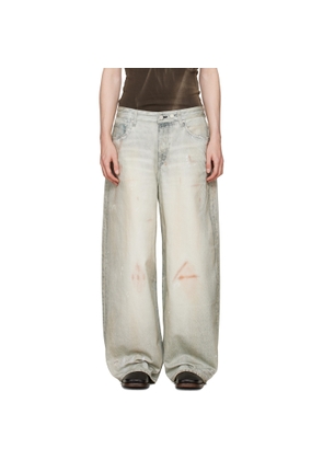 Won Hundred Blue Lyon Printed Denim Jeans
