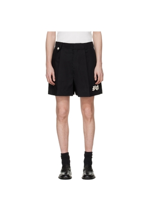 Simone Rocha Black Tailored Belt Loop Shorts