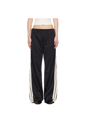 Palm Angels Black Classic Logo Loose Track Pants