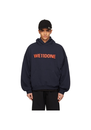 We11done Navy 'WE11DONE' Hoodie