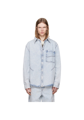 LGN Louis Gabriel Nouchi Blue Denim Shirt