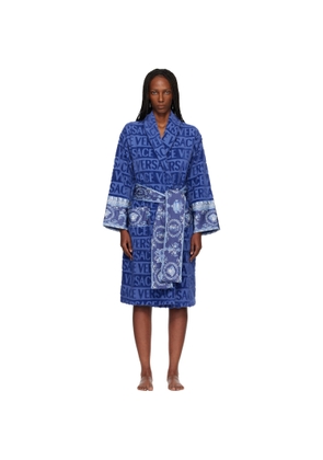Versace Blue 'I Heart Baroque' Bathrobe