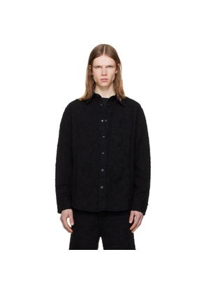 LGN Louis Gabriel Nouchi Black Chest Pocket Denim Shirt