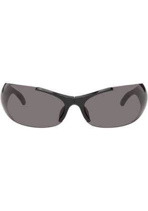 Balenciaga Black Afterhour Oval Sunglasses