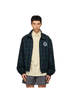 We11done Green Classic Check Herrington Jacket