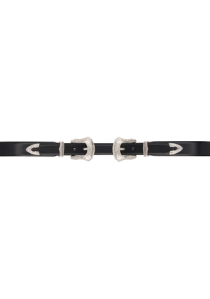 Toga Pulla Black Double Buckle Belt