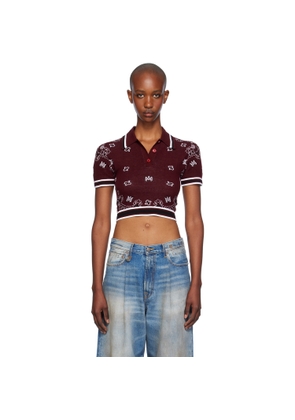 AMIRI Burgundy MA Bandana Polo