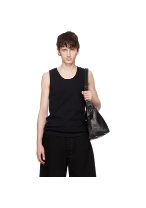 LEMAIRE Black Rib Cotton Jersey Tank Top