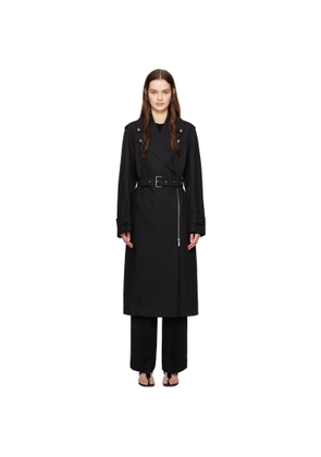 TOTEME Black Notched Lapel Trench Coat