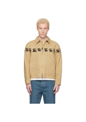 Burberry Beige Galloping Knight Cotton Canvas Jacket