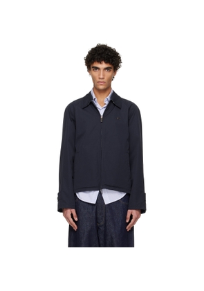 Burberry Navy Hodson Check Reversible Jacket