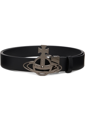 Vivienne Westwood Black Line Orb Buckle Belt
