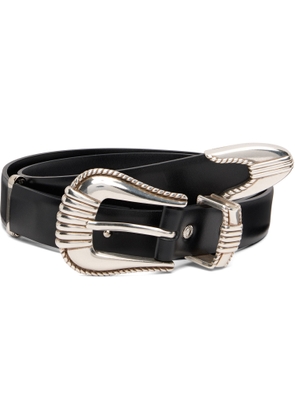 Toga Pulla Black Single Buckle Belt
