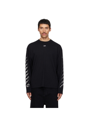 Off-White Black Chain Arrow Diagonal Skate Long Sleeve T-shirt
