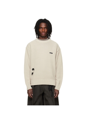 Song for the Mute Beige Oversized Sweater