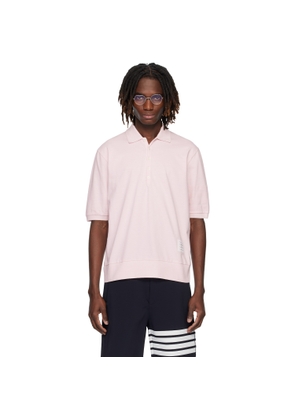 Thom Browne Pink Cotton Jersey 4-Bar Polo